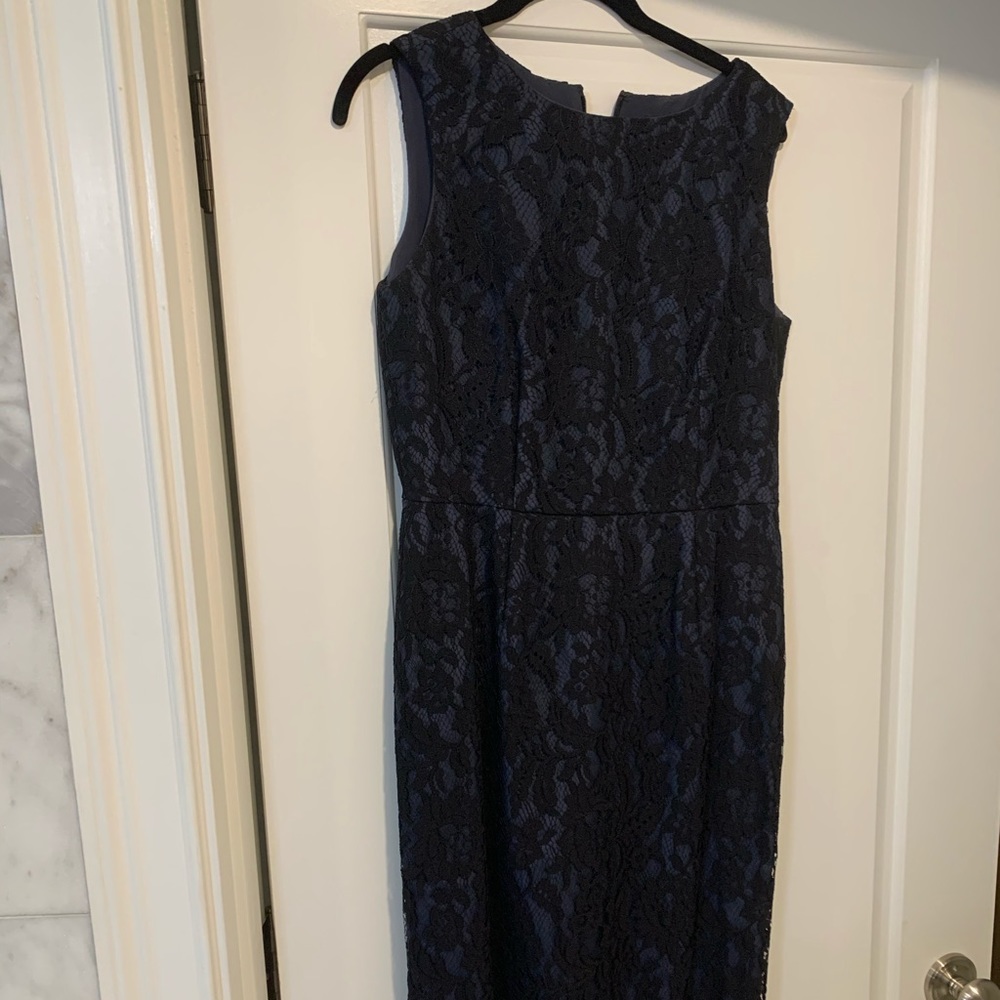 Navy and black cocktail dress